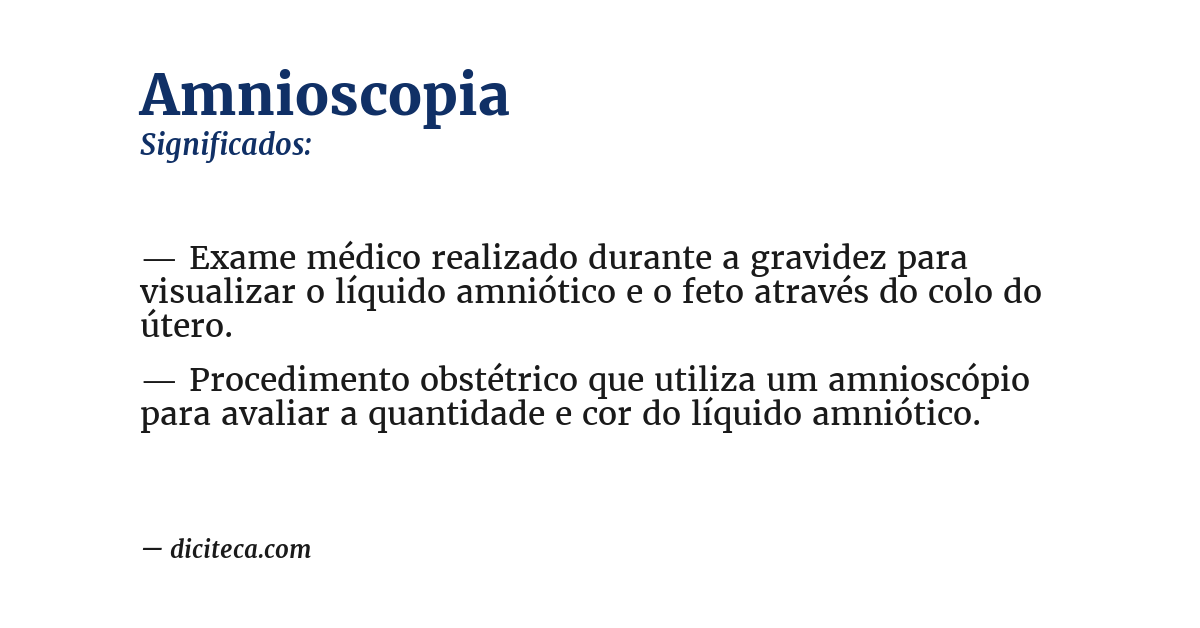 Significado de amnioscopia