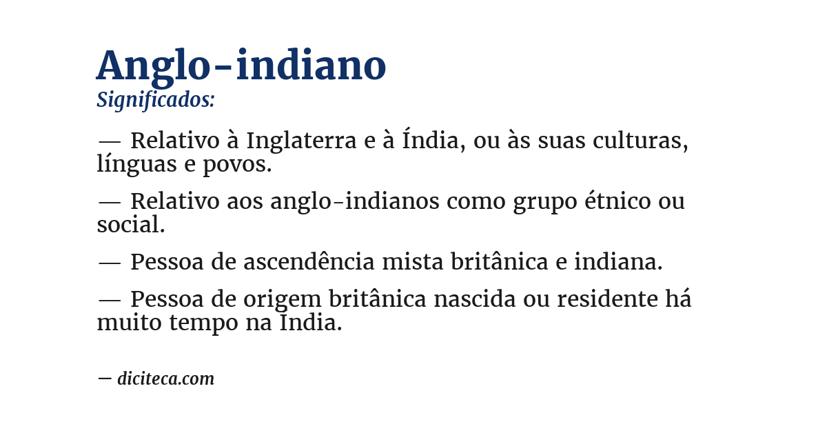Significado de anglo-indiano