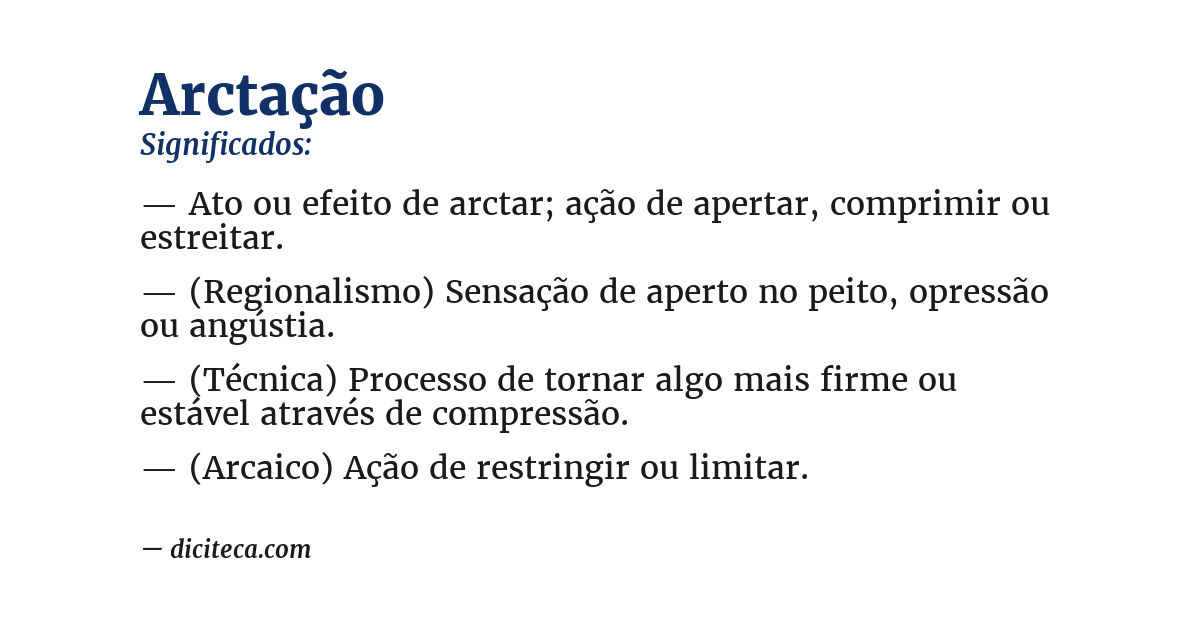 Significado de arctação