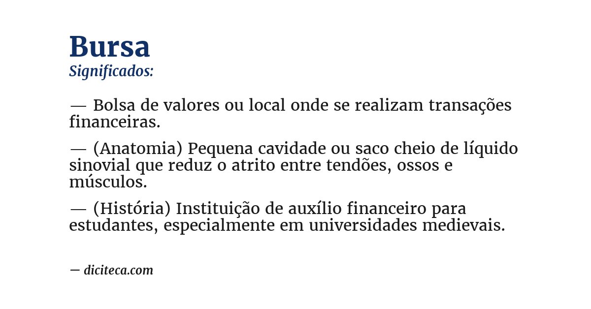 Significado de bursa