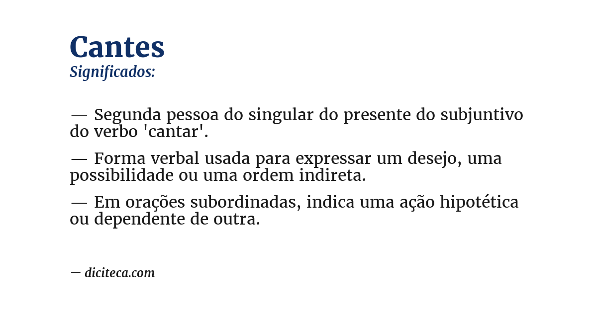 Significado de cantes
