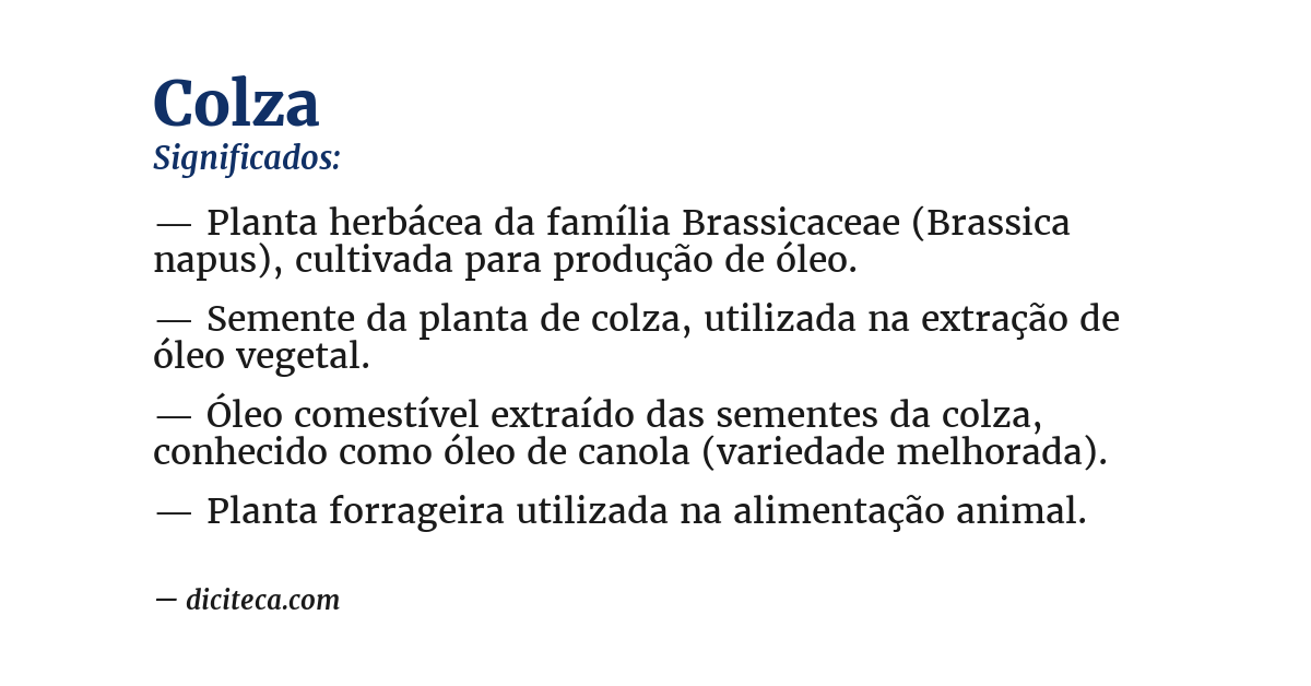 Significado de colza