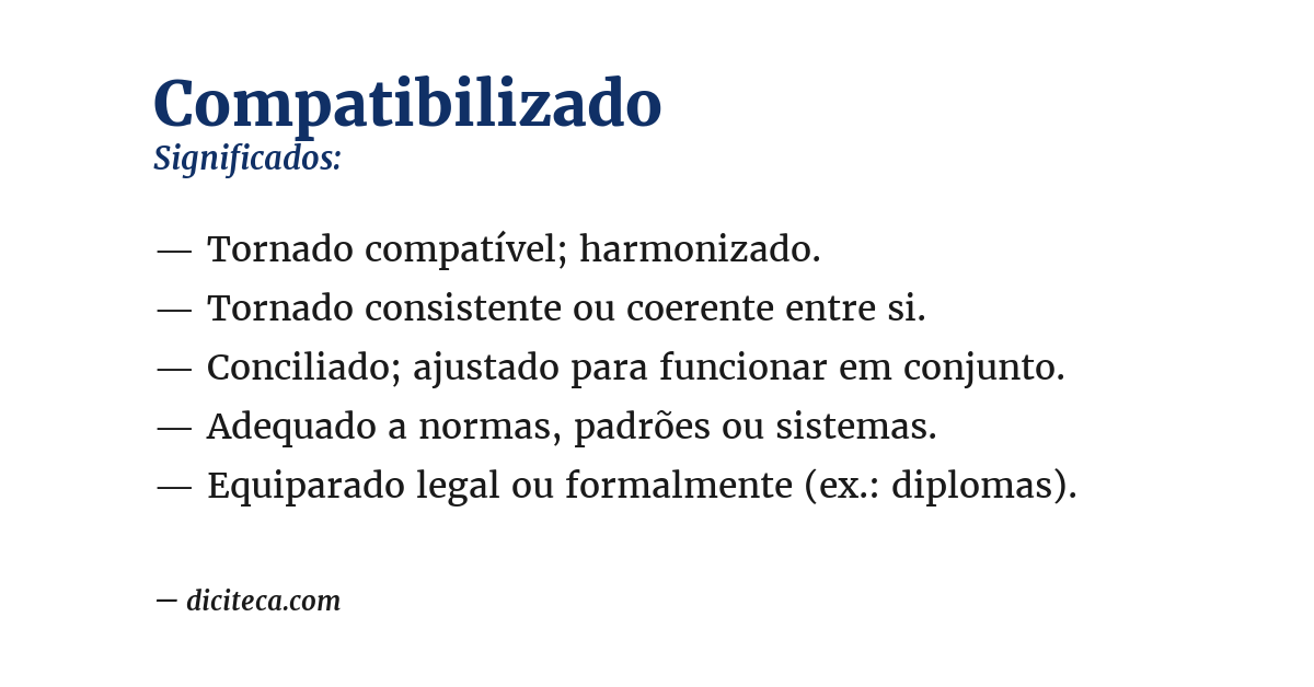 Significado de compatibilizado
