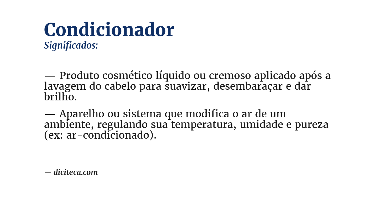 Significado de condicionador