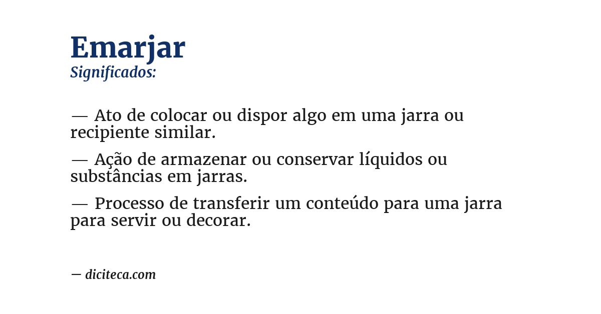 Significado de emarjar