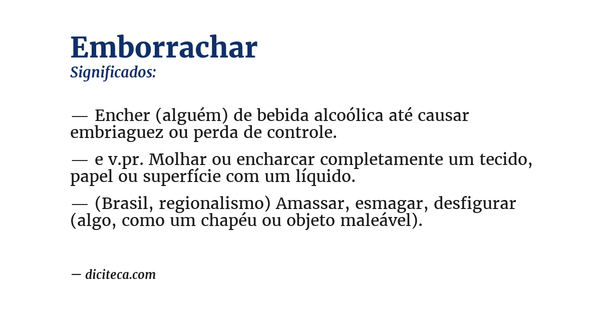 Significado de emborrachar