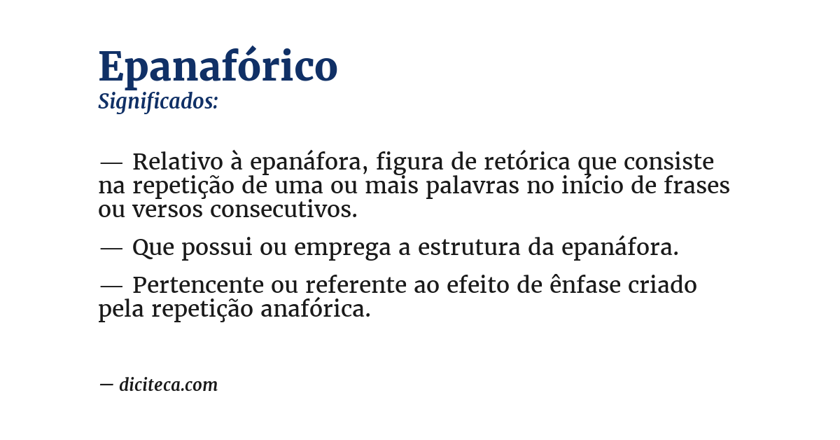 Significado de epanafórico