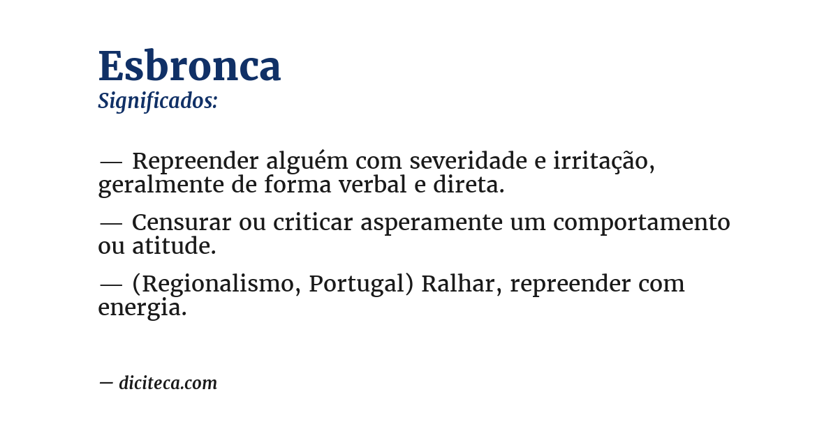 Significado de esbronca