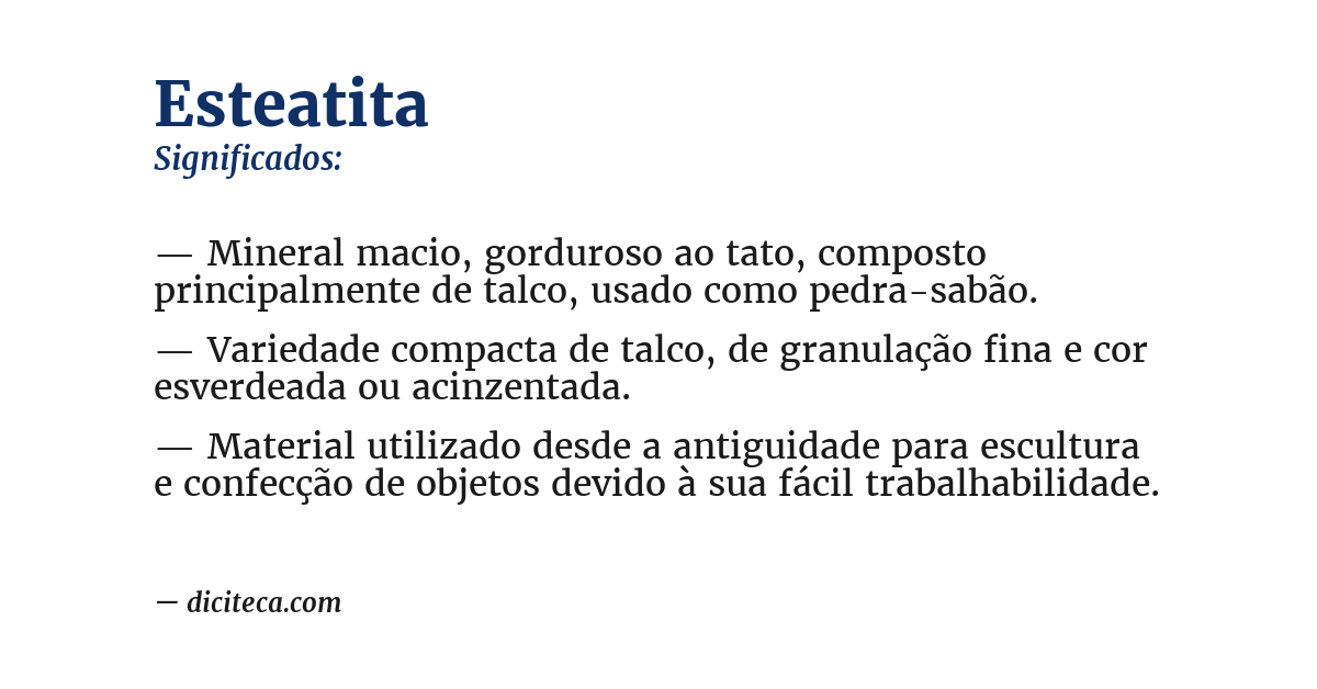 Significado de esteatita