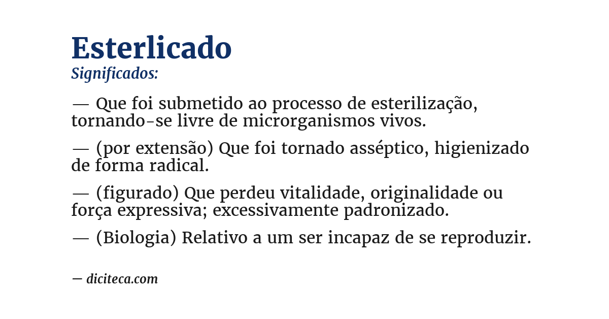 Significado de esterlicado