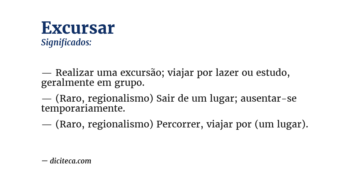 Significado de excursar