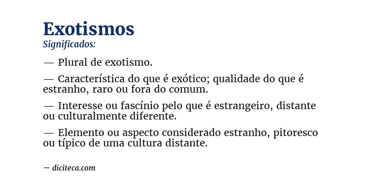 Significado de exotismos