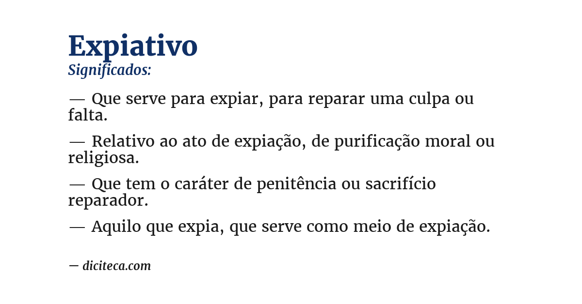 Significado de expiativo