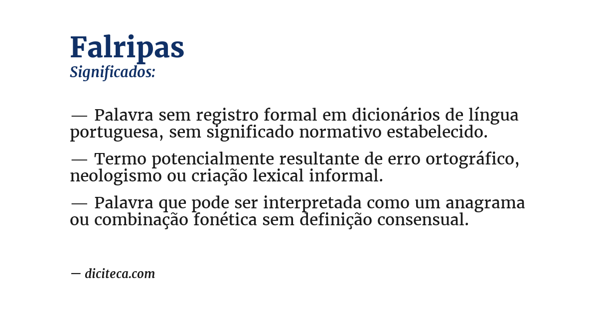 Significado de falripas