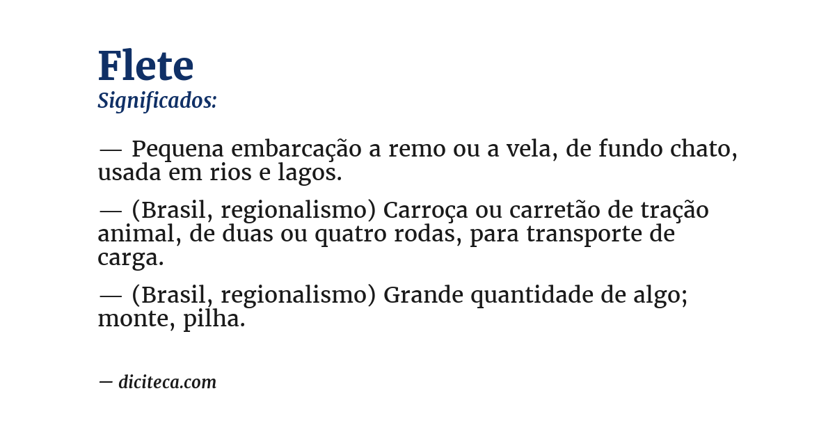 Significado de flete