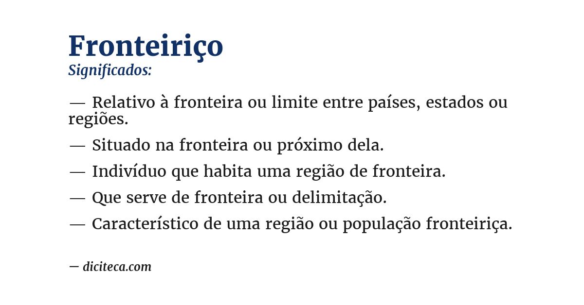 Significado de fronteiriço