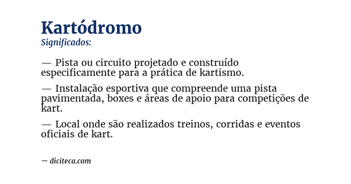 Significado de kartódromo
