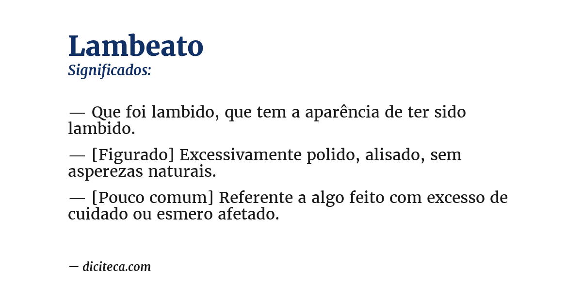 Significado de lambeato