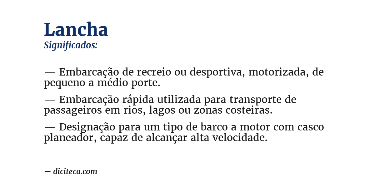 Significado de lancha
