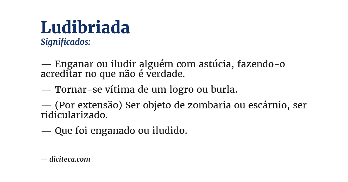 Significado de ludibriada