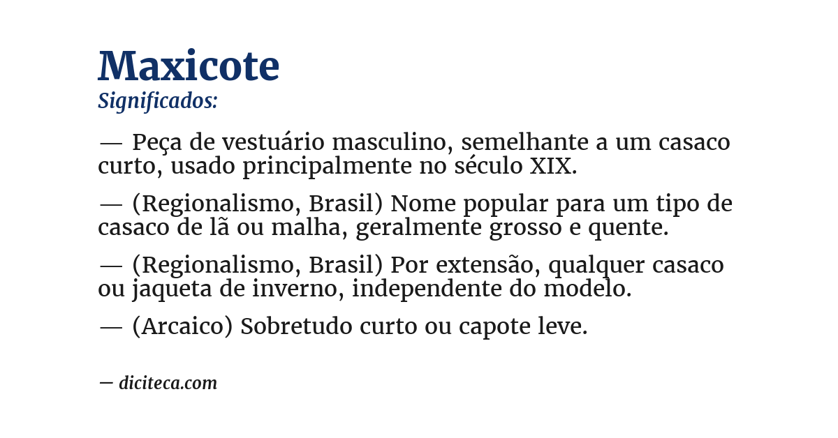 Significado de maxicote