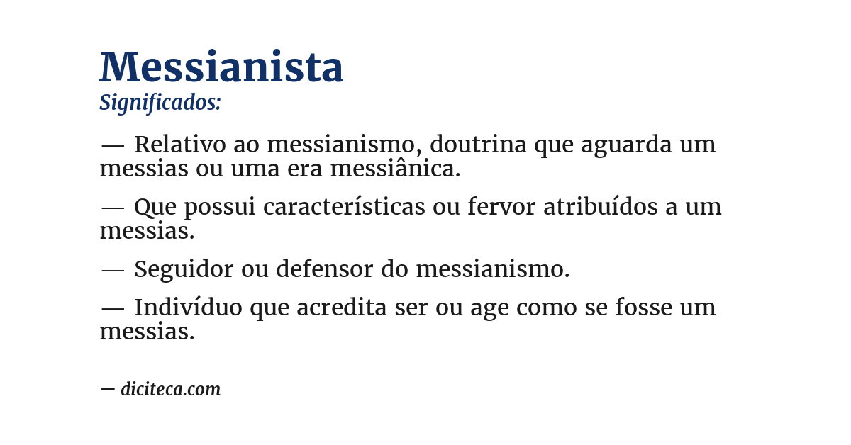 Significado de messianista