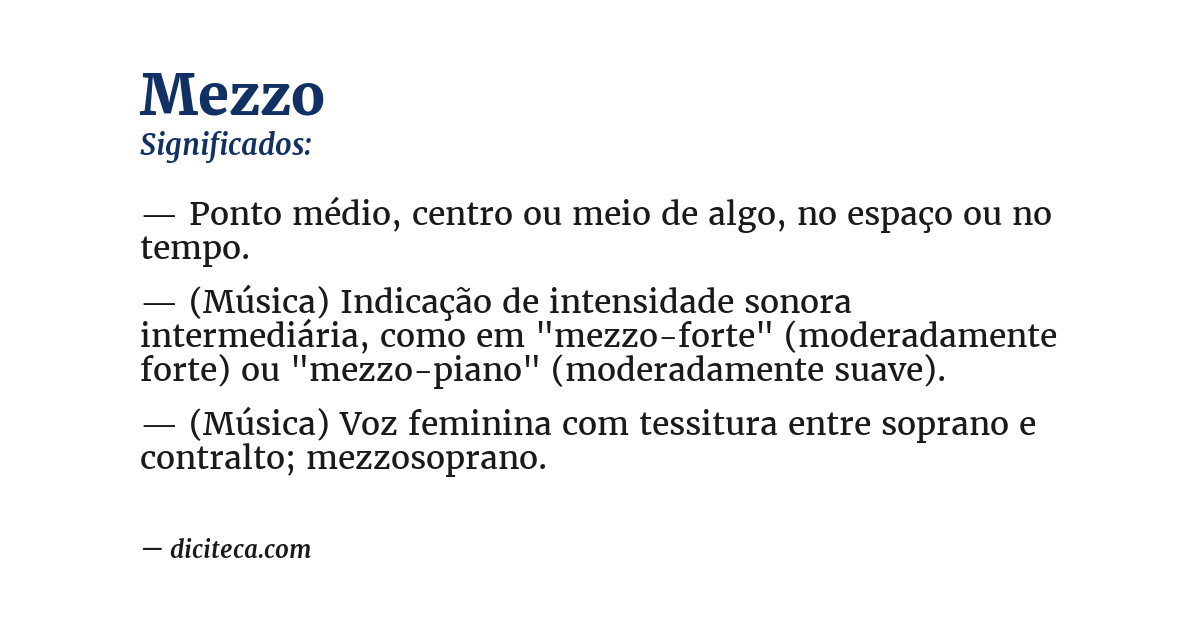 Significado de mezzo