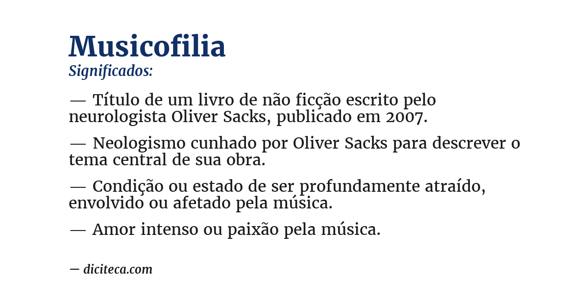 Significado de musicofilia