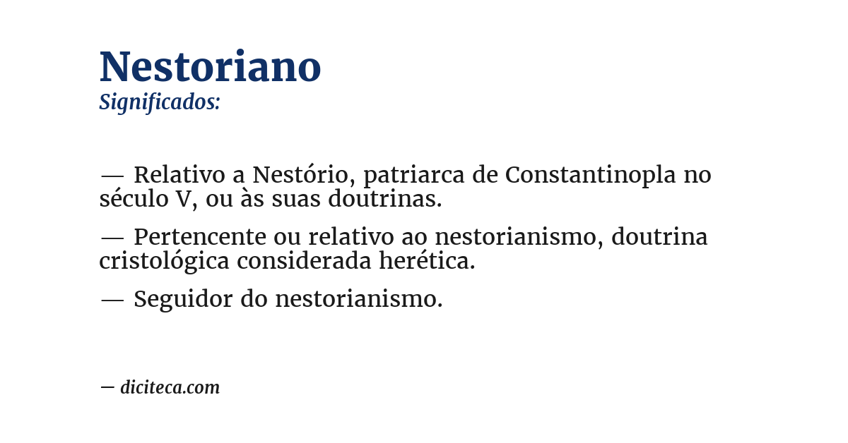 Significado de nestoriano