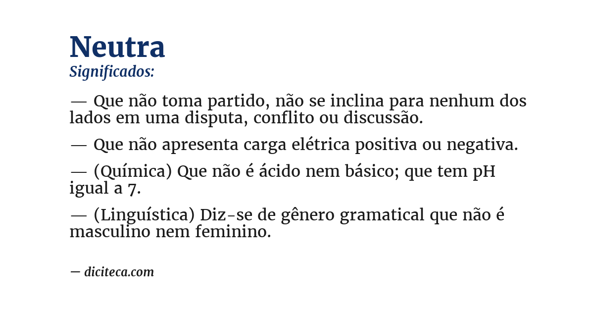 Significado de neutra