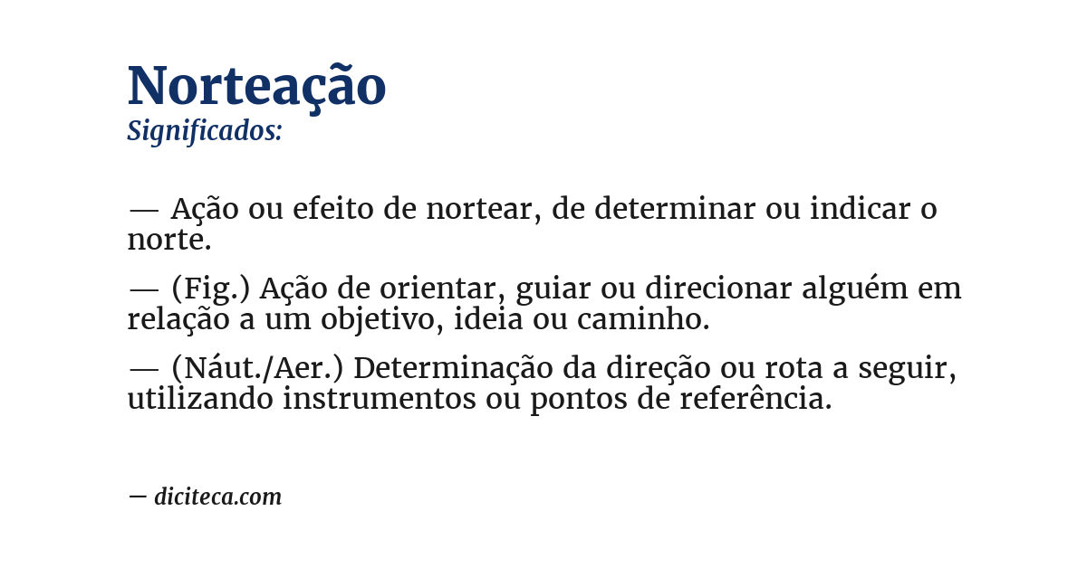Significado de norteação
