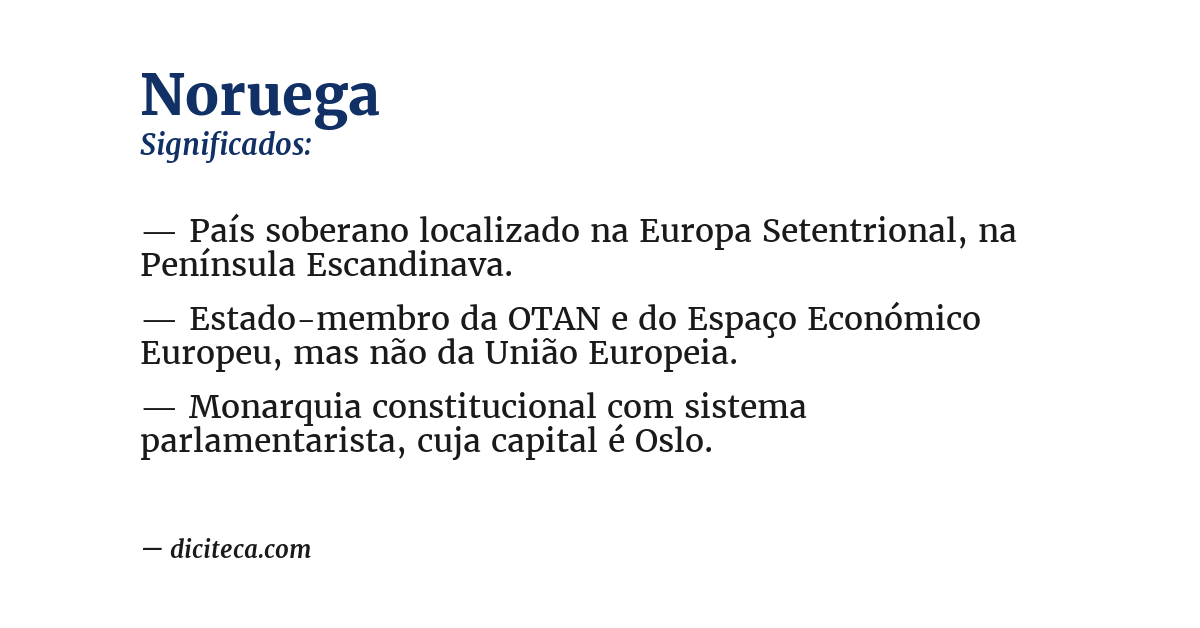 Significado de noruega
