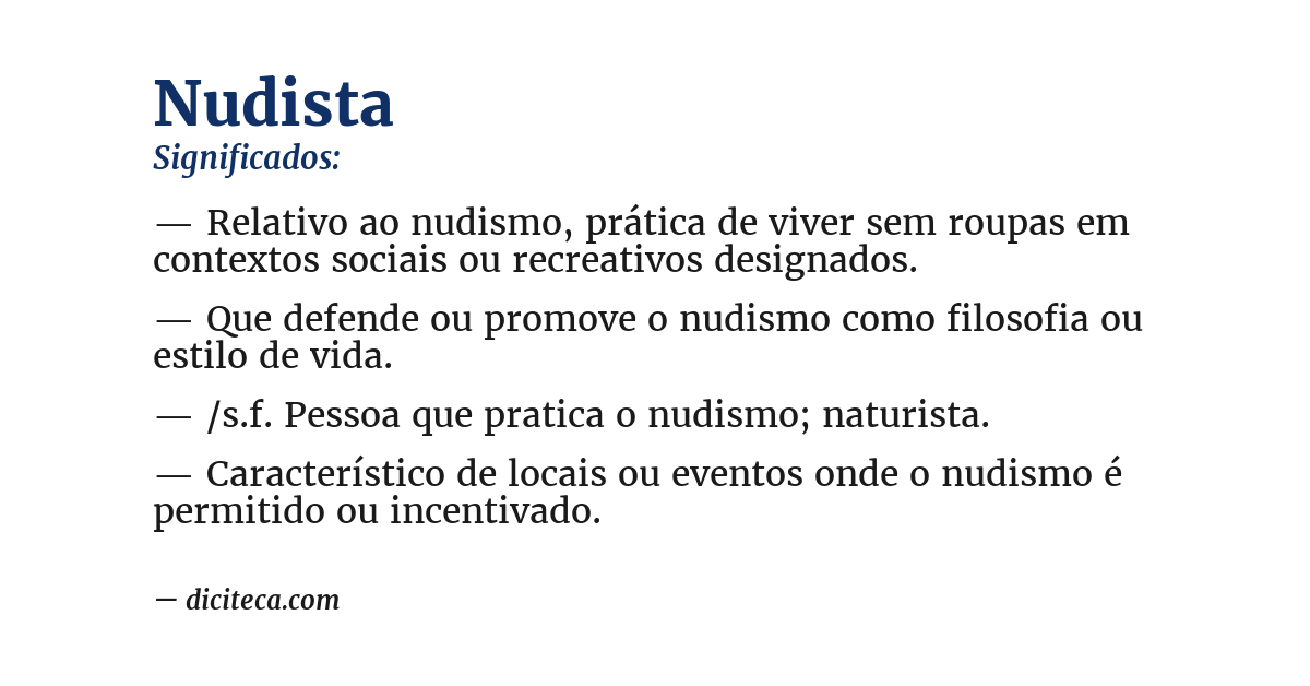 Significado de nudista