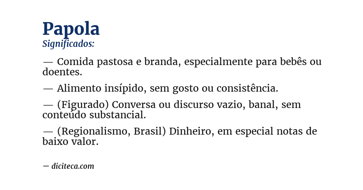 Significado de papola