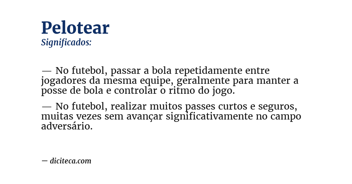 Significado de pelotear