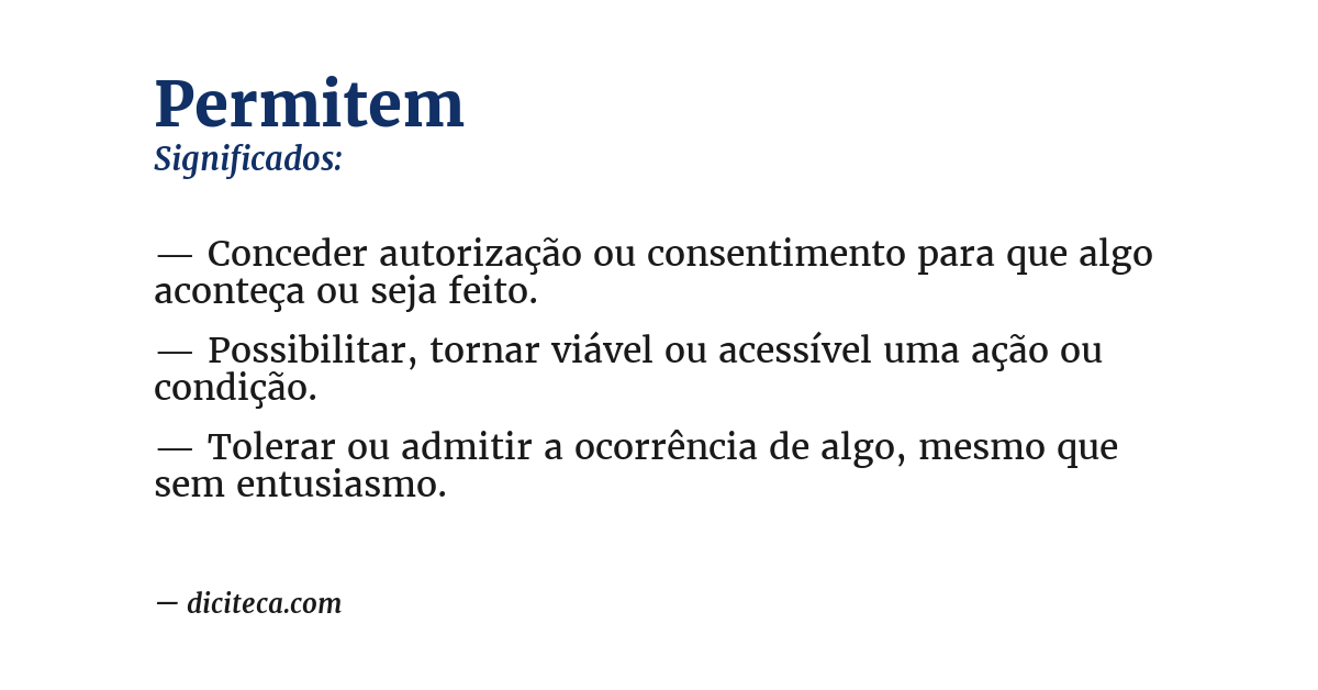Significado de permitem