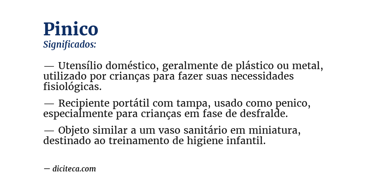 Significado de pinico