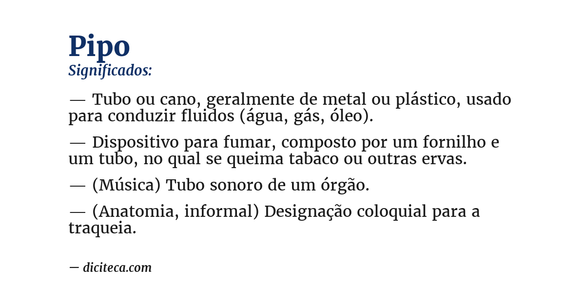Significado de pipo