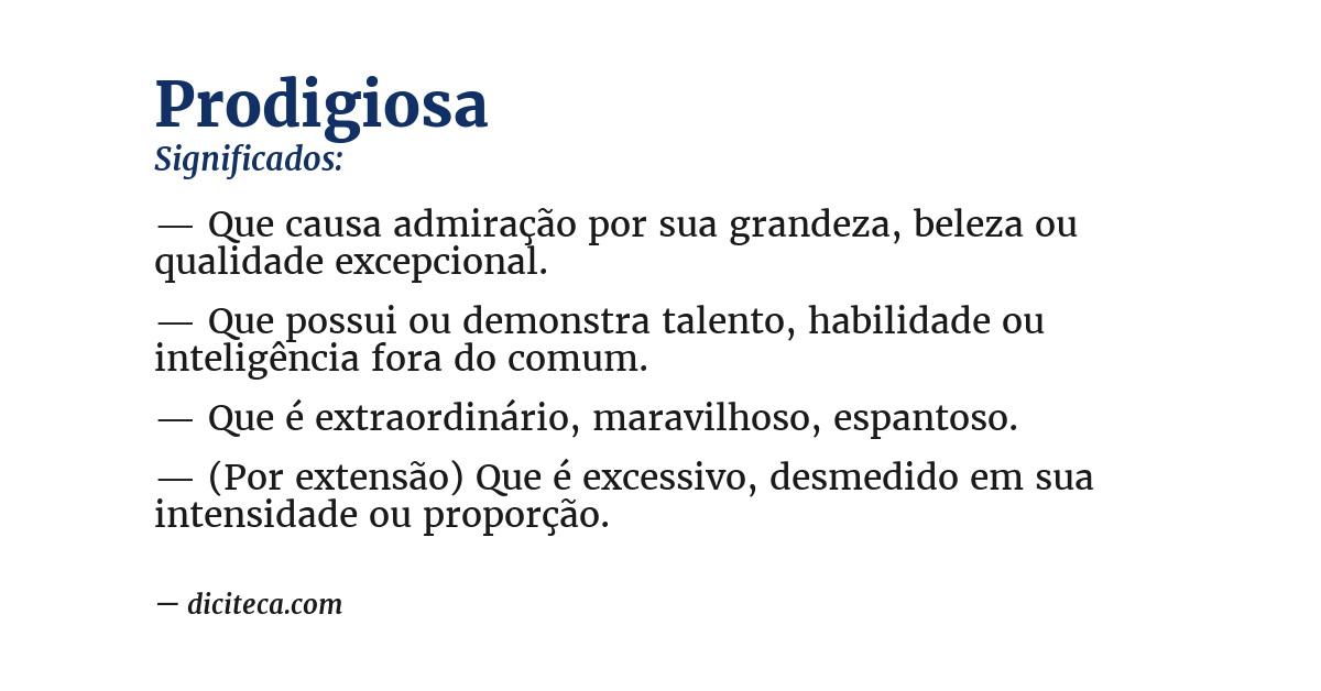 Significado de prodigiosa