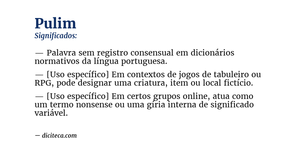 Significado de pulim