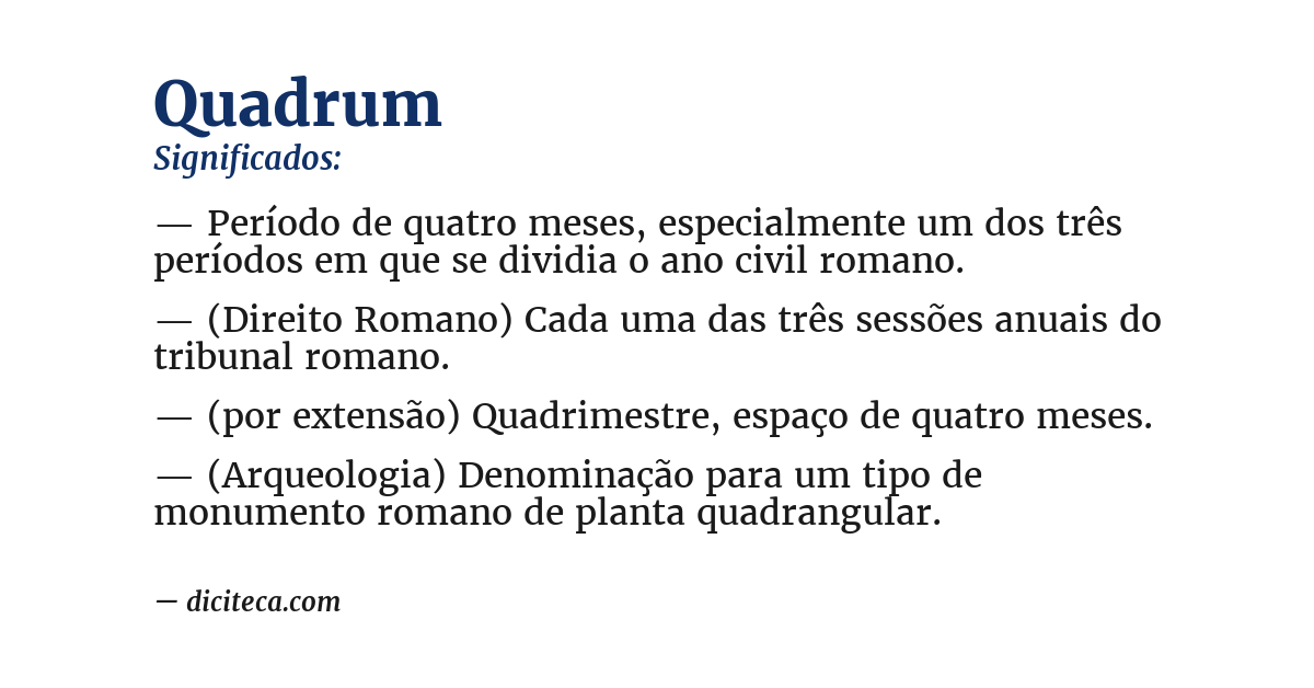 Significado de quadrum