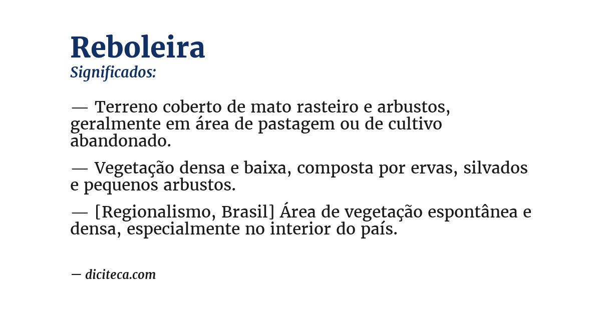 Significado de reboleira