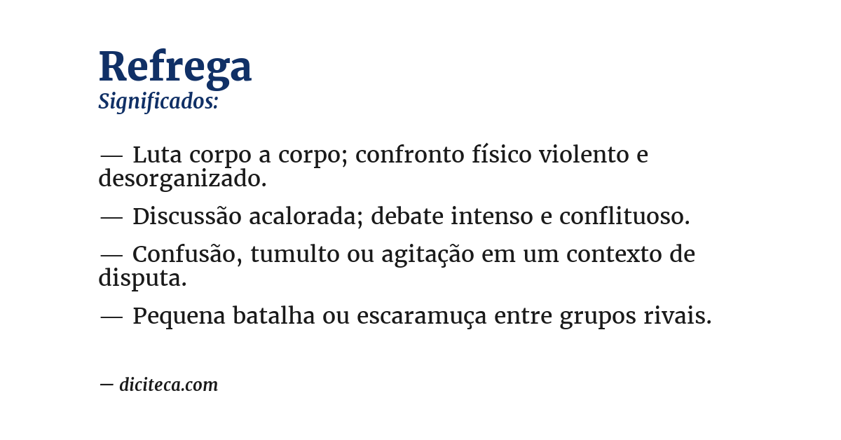 Significado de refrega