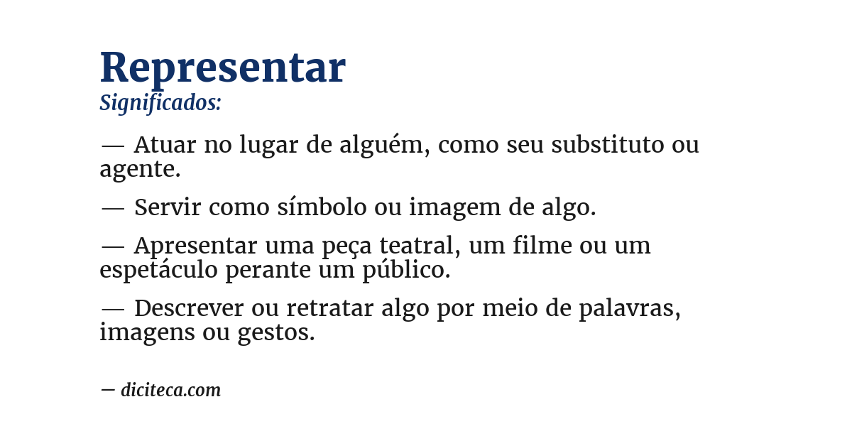 Significado de representar