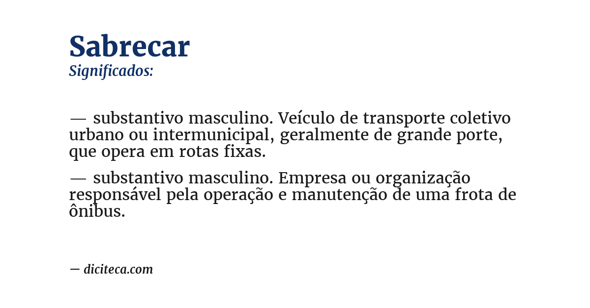 Significado de sabrecar