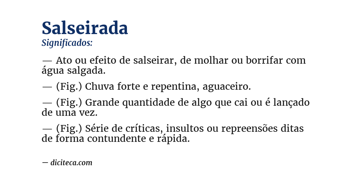 Significado de salseirada
