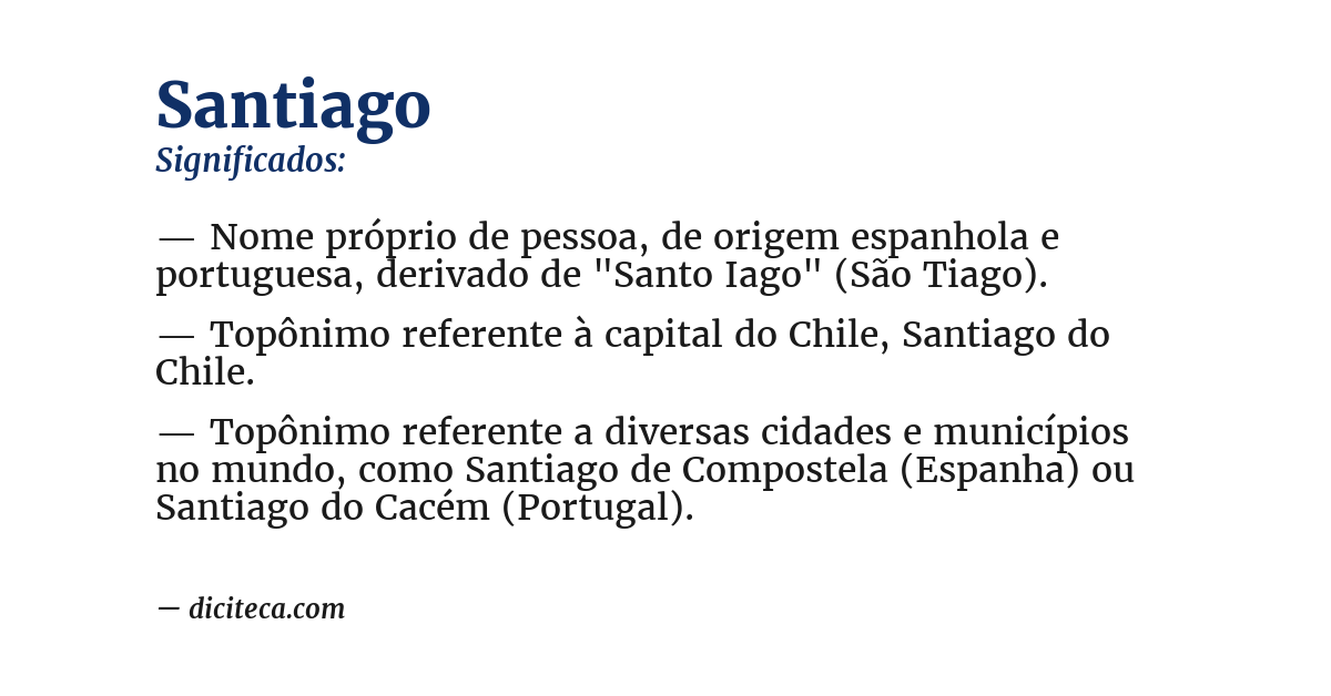 Significado de santiago