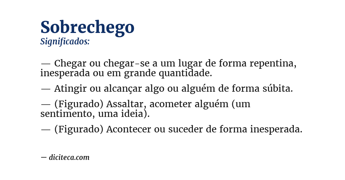 Significado de sobrechego