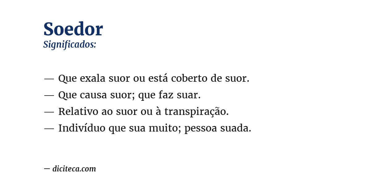 Significado de soedor