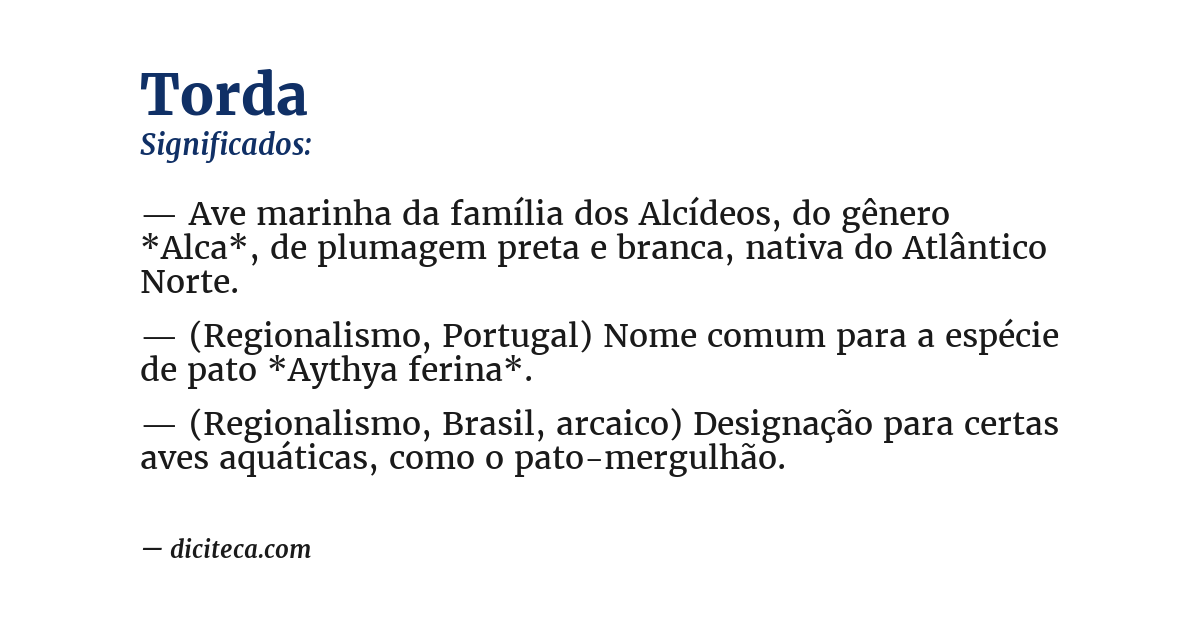 Significado de torda